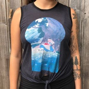 Disney Alice in Wonderland Keyhole Tie Top